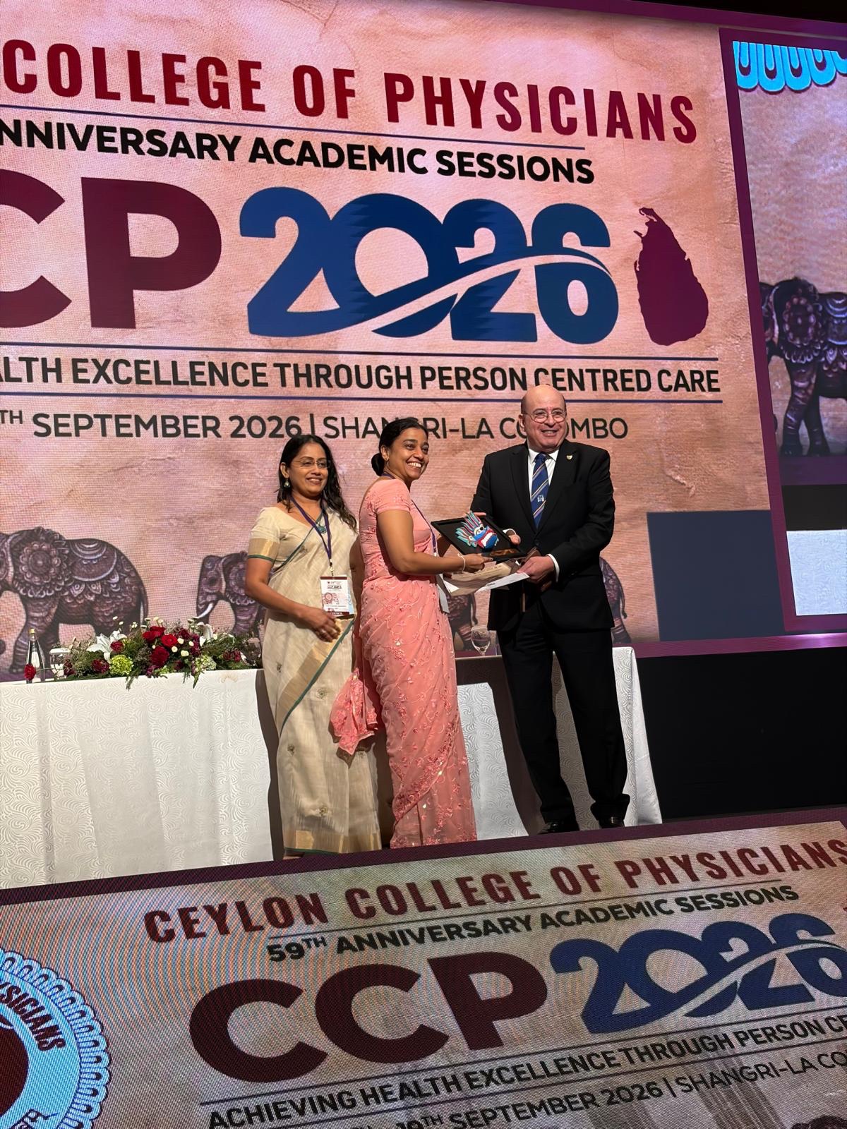 President Professor Hany Eteiba attends 59th Annual Academic Sessions of the Ceylon College of Physicians